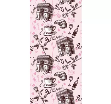 Romantický pařížský chladicí zábal - TenStickers