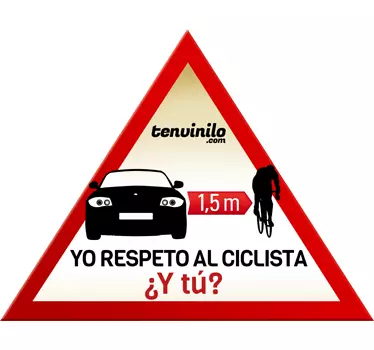 Pegatina respektuje cyklistu cyklistická nálepka - TenStickers