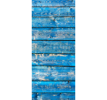 Modrá dřevěná textura lednička zábal obtisk - TenStickers