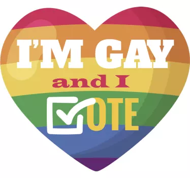 Duha hlasy gay auto obtisk - TenStickers