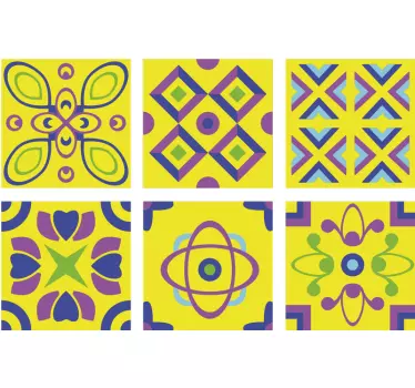 Obtisky psychedelické symetrie obkladů - TenStickers