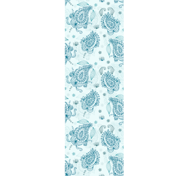 Květinové paisley lednice obtékání obtisk - TenStickers