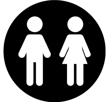 žena muž záchod znamení skleněné dveře obtisk - TenStickers