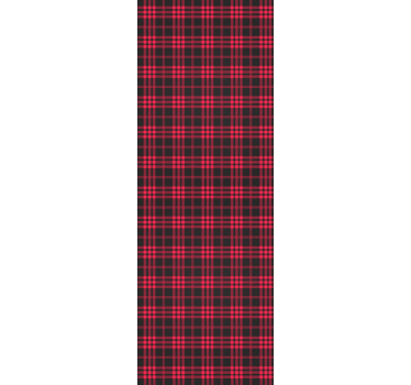 Vánoční tartan vzor lednice zábal - TenStickers
