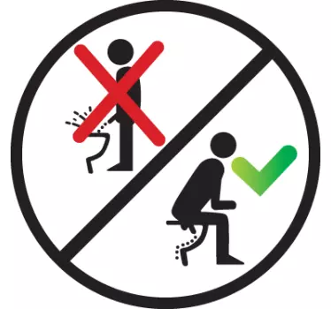 Správná nálepka pro močení - TenStickers