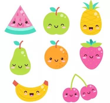 8 roztomilých samolepek na balení ovoce - TenStickers