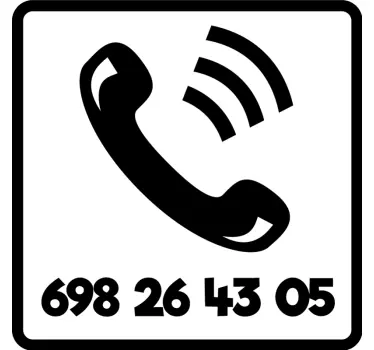 Ikona telefonu přizpůsobený okenní obtisk - TenStickers