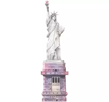 Akvarel socha svobody new york samolepka na zeď - TenStickers