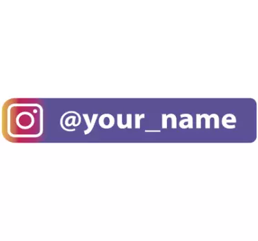 Personalizovaná fialová instagramová značka loga - TenStickers