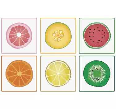 Přenos ohraničené ovocné dlaždice na plátky - TenStickers
