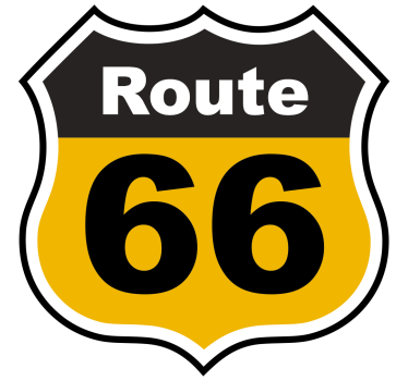 Trasa 66 s obtiskem symbolu auta - TenStickers