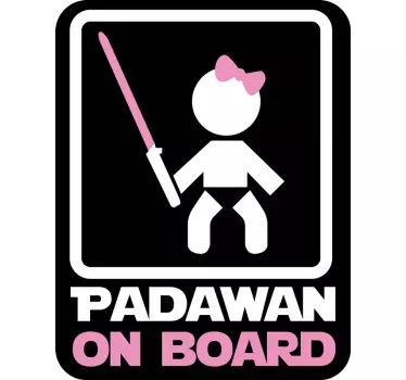 Padawan na palubě dítěte samolepka na auto - TenStickers