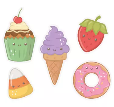 Rozkošná samolepka na zeď na anime - TenStickers