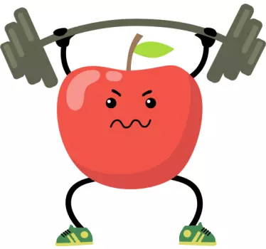Jablko na stěnu vzpírání - TenStickers
