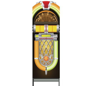 Samolepka na chladničku na jukebox - TenStickers