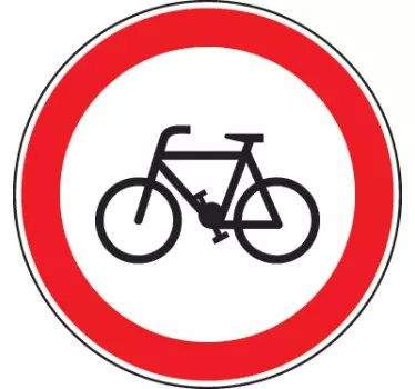 žádný cyklistický dopravní značka nálepka - TenStickers