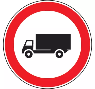 Nálepka s varovným signálem pro nákladní automobil - TenStickers