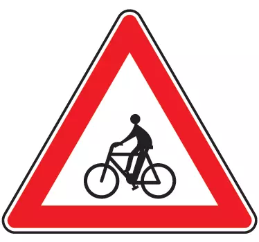 Nálepka cyklistické péče dopravní značka - TenStickers