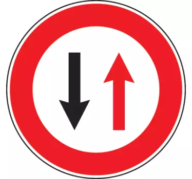 Priorita proti nadcházející dopravní značce - TenStickers