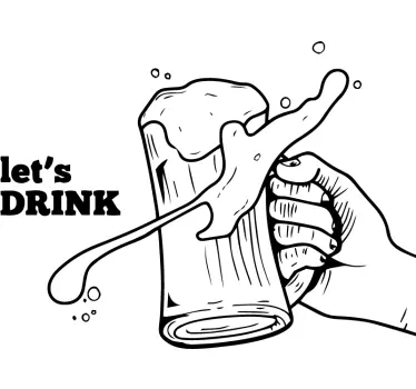 Pivo umožňuje pít nástěnný obtisk - TenStickers