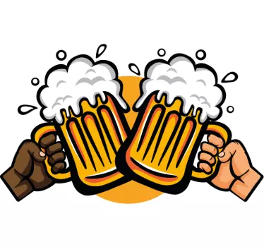 Pivo na zdraví pít nástěnnou nálepku - TenStickers