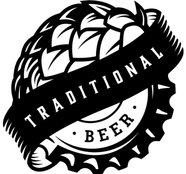 Pivo ingredience logo nápoj samolepka na zeď - TenStickers