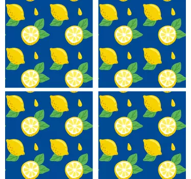 Ruční kreslení citronů obtisk - TenStickers