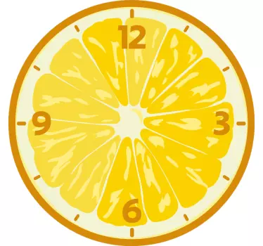 Nálepky s hodinami plátky citronů - TenStickers