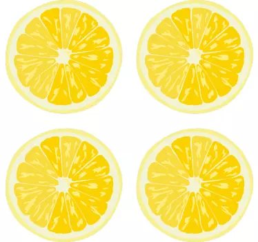 Plátky citronů, samolepka na zeď - TenStickers