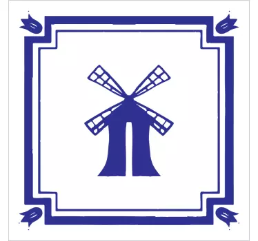 Přenáší modrý vzor dlaždic - TenStickers