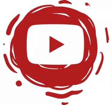 Youtube nakreslené logo okenní obtisk - TenStickers