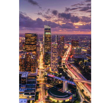 Obtisky lednice panorama los angeles - TenStickers