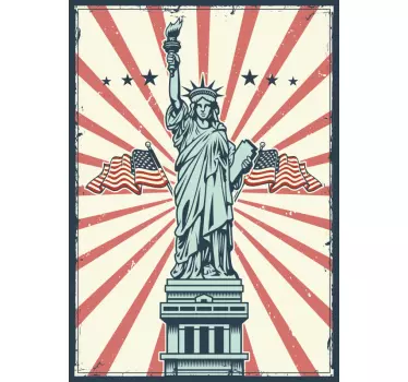 Obtisky lednice socha svobody - TenStickers
