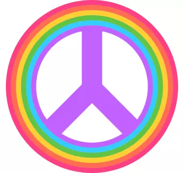 Duha znamení míru nálepka na auto - TenStickers