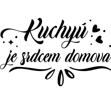 Kuchyně je srdcem samolepky na zeď z domova - TenStickers
