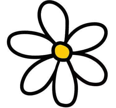 Sedmikráska květina samolepka na auto - TenStickers