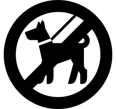 Zakázáno psům podepsat nálepku - TenStickers