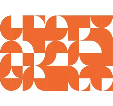 Oranžový kruh geometrické umění obtisky pro nábytek - TenStickers