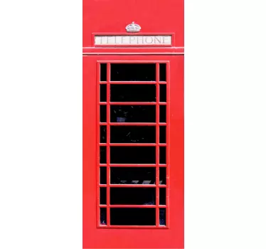 červený telefonní automat na ledničku - TenStickers