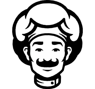 Usmívající se kuchař design kuchyňský obtisk - TenStickers