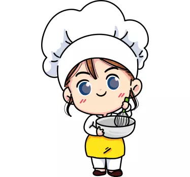 Dívka drží tapetu s bičem - TenStickers