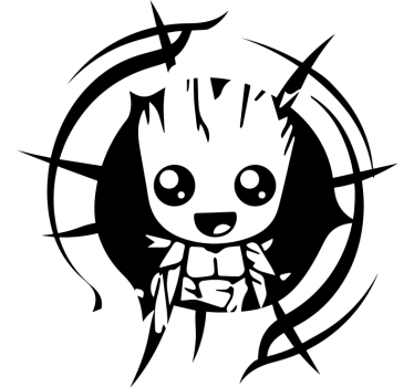Dítě groot pokukování auto obtisk - TenStickers