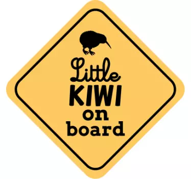 Malé kiwi na palubě dítěte v nálepce do auta - TenStickers