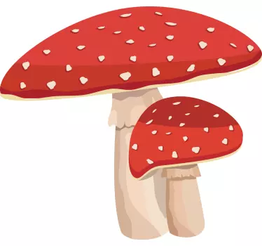 Amanita houba ilustrace tapety nálepka - TenStickers