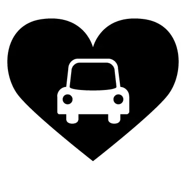 Srdce auto nálepka - TenStickers