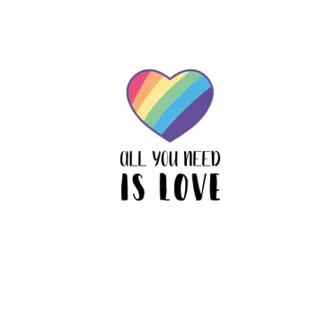 Sociální lgbt symbol lásky iphone obtisk - TenStickers