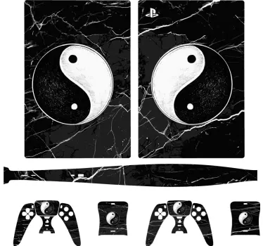 Originální samolepky yin yang balance playstation 5 - TenStickers