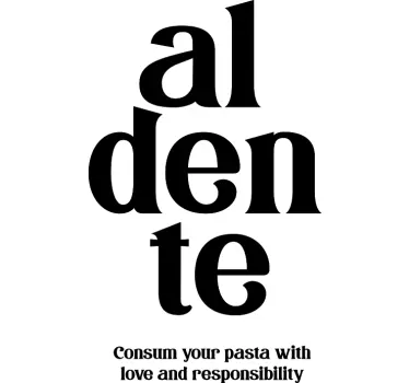 Al dente těstoviny láska zodpovědnost kuchyňská samolepka - TenStickers
