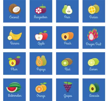 Ovoce kuchyňská nálepka - TenStickers