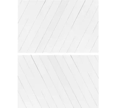 Diagonální bílé dřevěné obtisky na nábytek - TenStickers